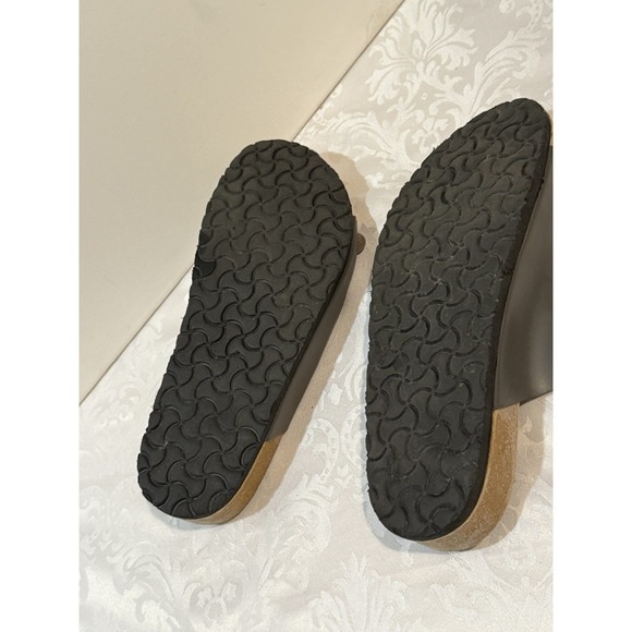 Milanos Mens‎ Miko2 Sandals Black Dark Gray Double band slip-onBuckle on strap 8